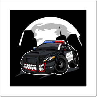 Police monster car Posters and Art